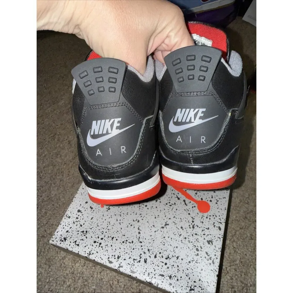 Size 5.5 Y Air Jordan 4 Retro FQ8213-006 Bred Reimagined LEP